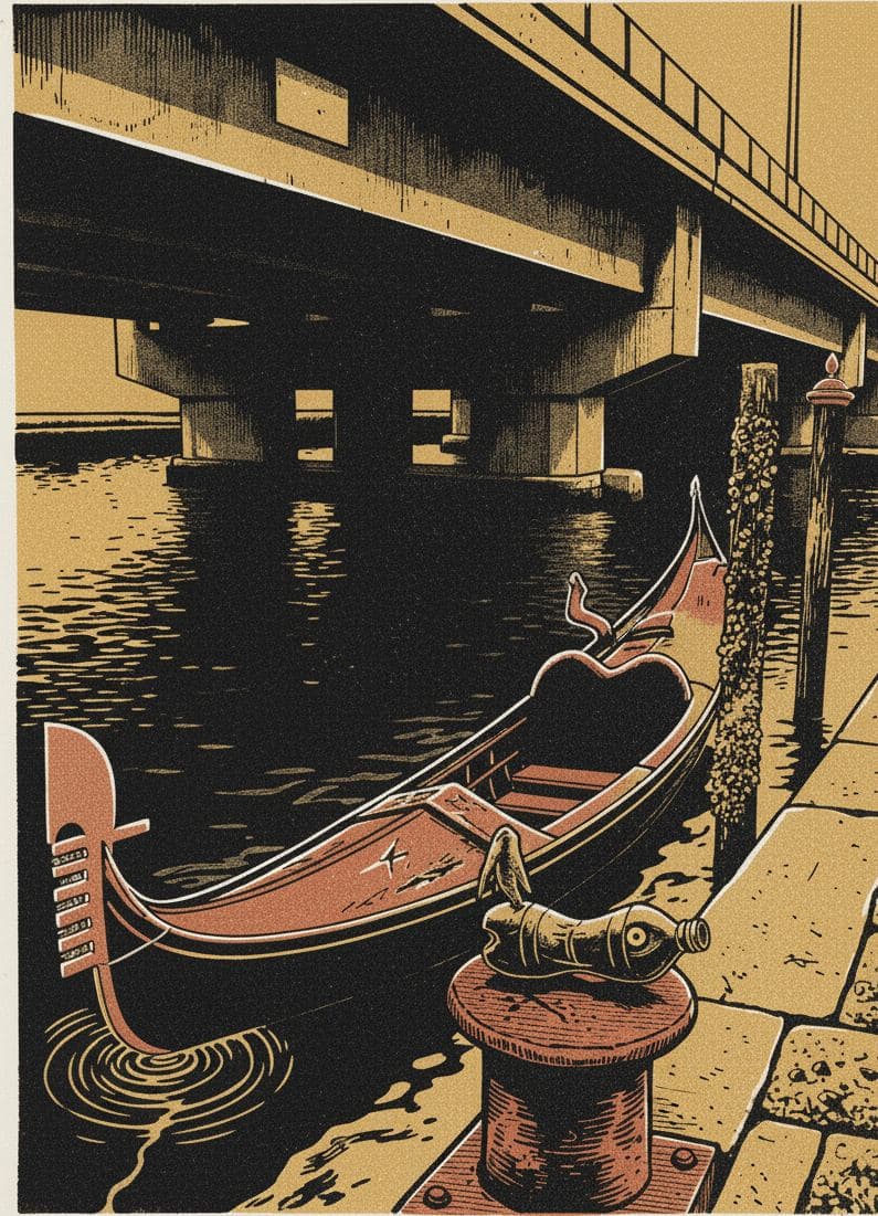 Anya Surveys the Canal — Hilda Prosser · MODULAR one-of-a-kind original