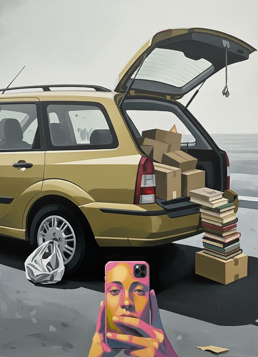 Anya Unpacking the Wagon — Viktor Eklund · MODULAR one-of-a-kind original