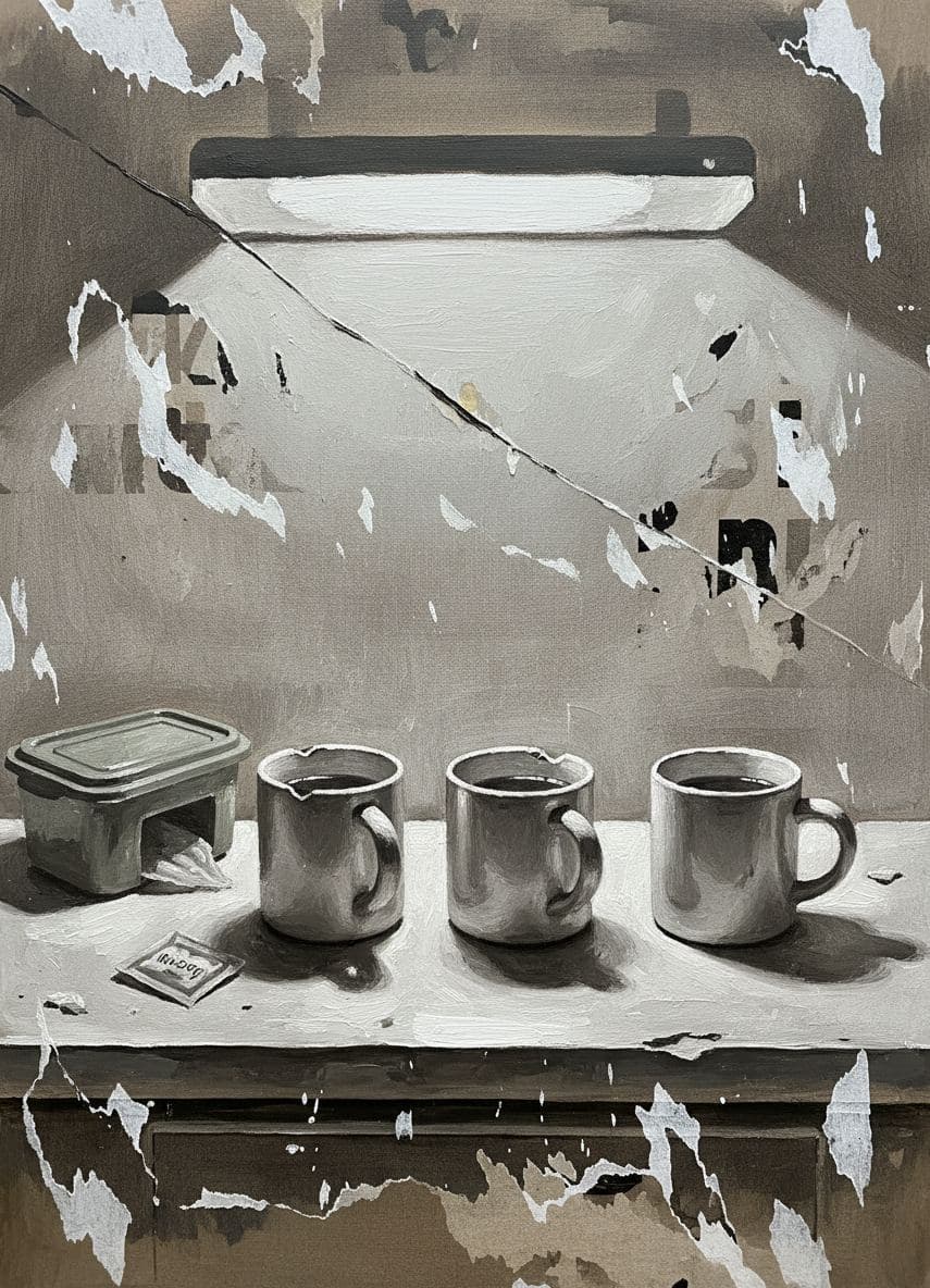 Someone Aligning the Mugs — Irmela Bechmann · MODULAR one-of-a-kind original