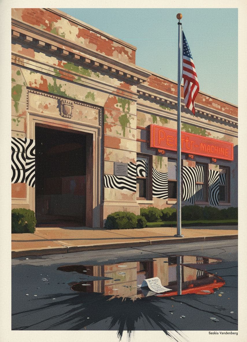 Spilling Ink Across Asphalt — Saskia Vandenberg · MODULAR one-of-a-kind original