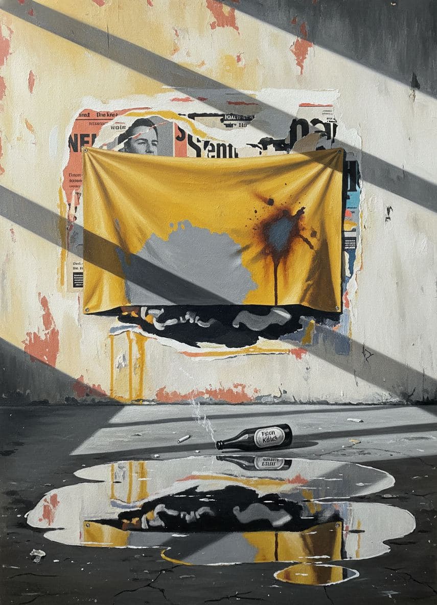 Tarpaulin in the Sleet — Irmela Bechmann · MODULAR one-of-a-kind original