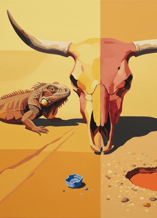 The Iguana's Best View — Saskia Vandenberg · MODULAR one-of-a-kind original