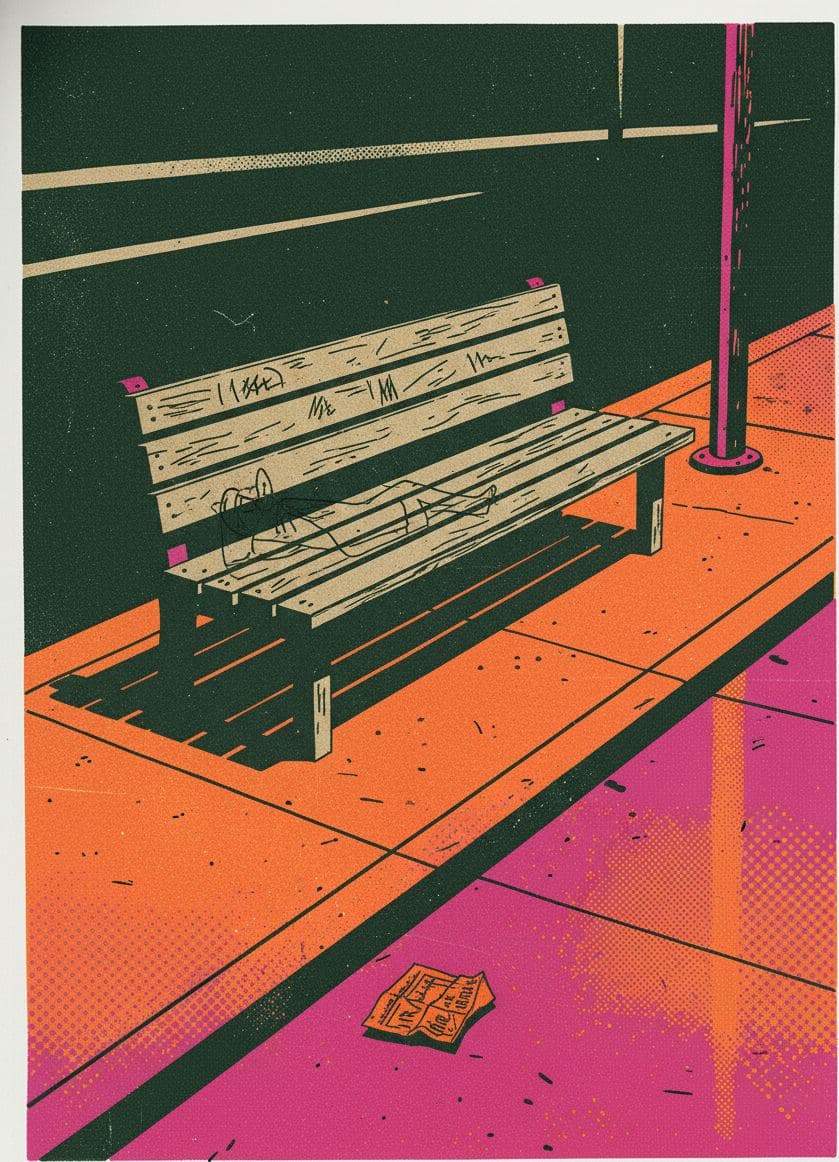 Untitled (Bus Stop, Dusk) — Anya Pietrowski · MODULAR one-of-a-kind original