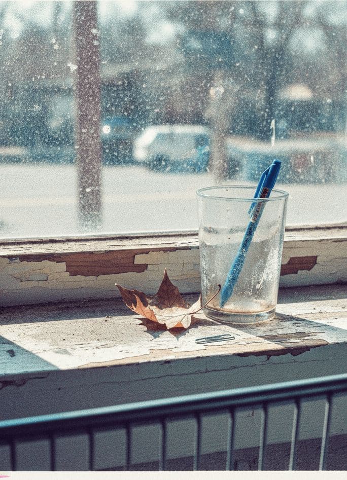 Windowsill with Chewed Bic — Anya Pietrowski · MODULAR one-of-a-kind original