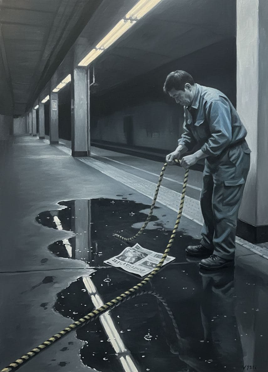 yellow rope at 4am — Viktor Eklund · MODULAR one-of-a-kind original
