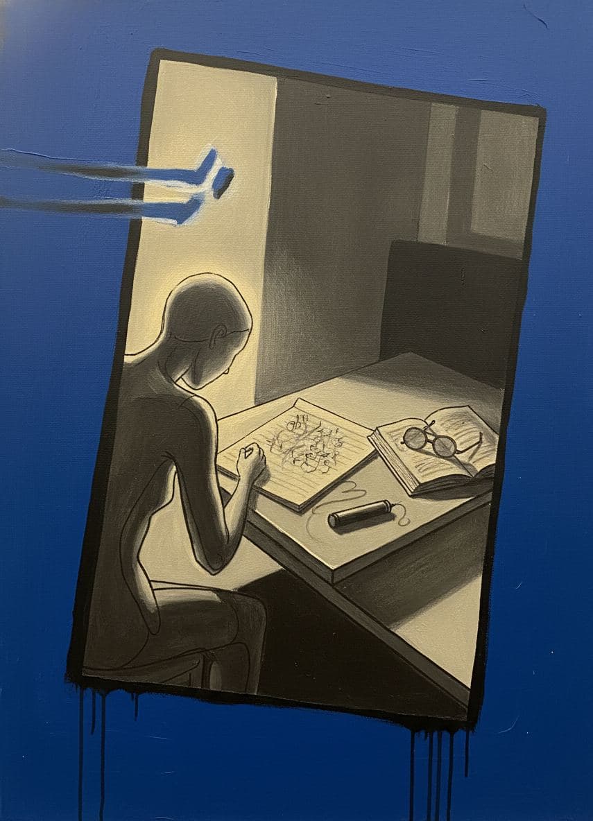 Aardman Animations with a Blue Biro — Saskia Vandenberg · MODULAR one-of-a-kind original