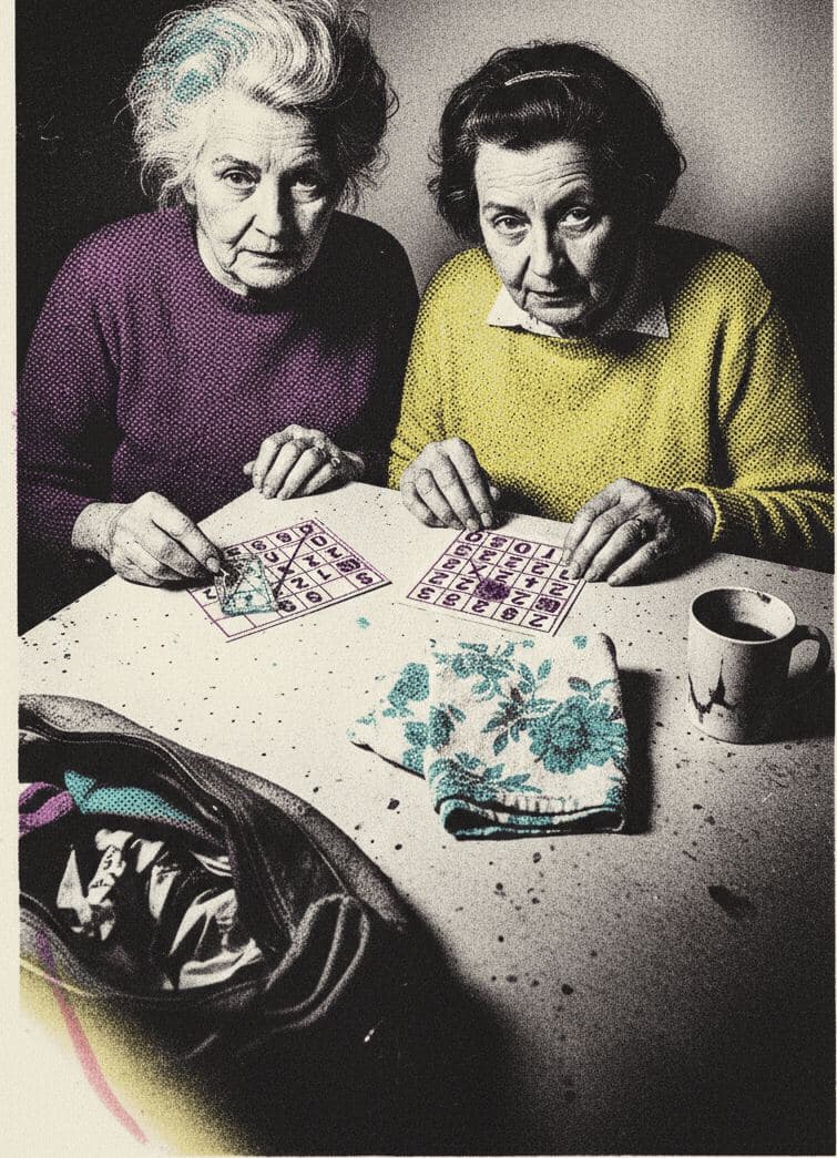 Agnes Marking Her Card — Anya Pietrowski · MODULAR one-of-a-kind original