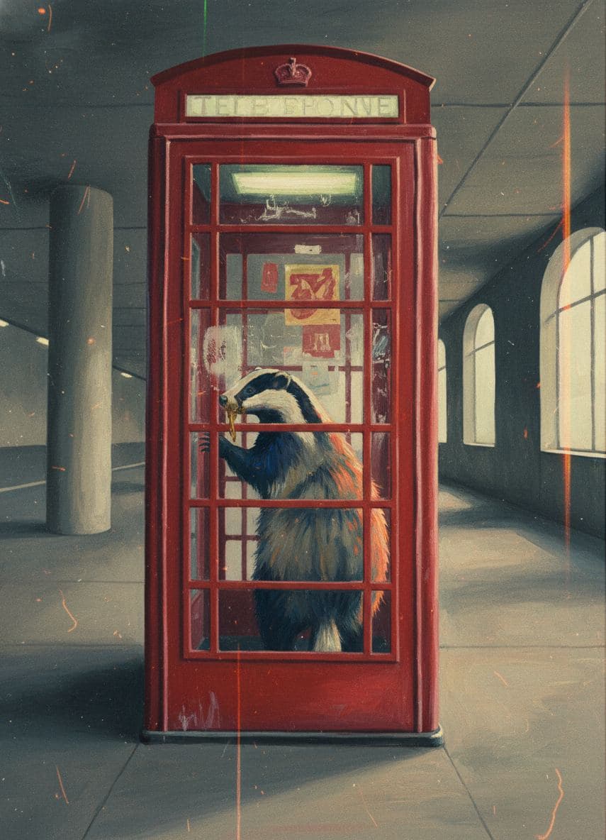 Badger in the Yellow Light — Saskia Vandenberg · MODULAR one-of-a-kind original