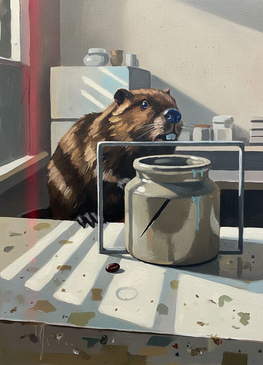 Beaver on the Bakery Counter — Stefan Tannhäuser · MODULAR one-of-a-kind original