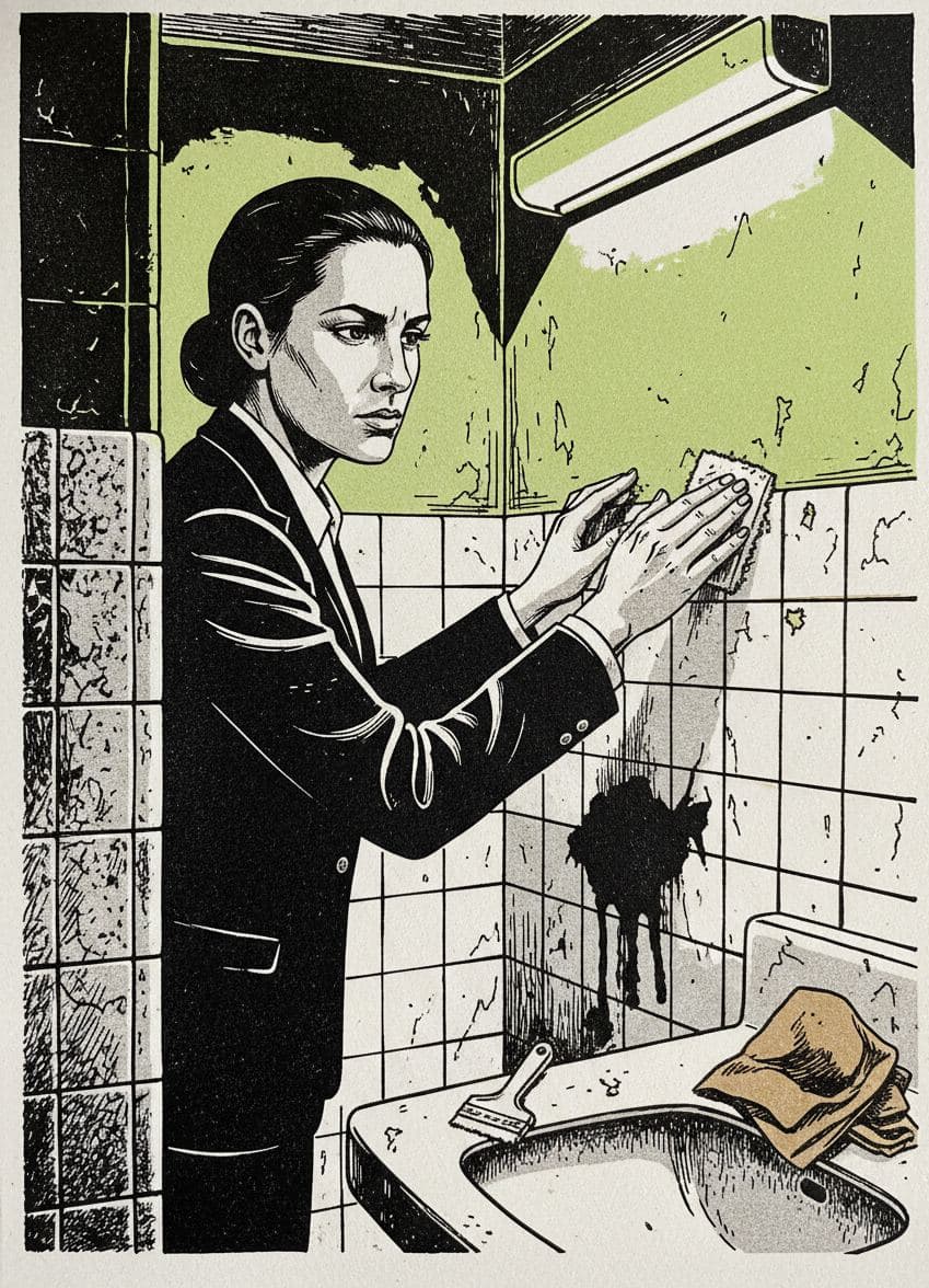 Bus Station Restroom with Spackle — Yuko Shimizu-Tachibana · MODULAR one-of-a-kind original