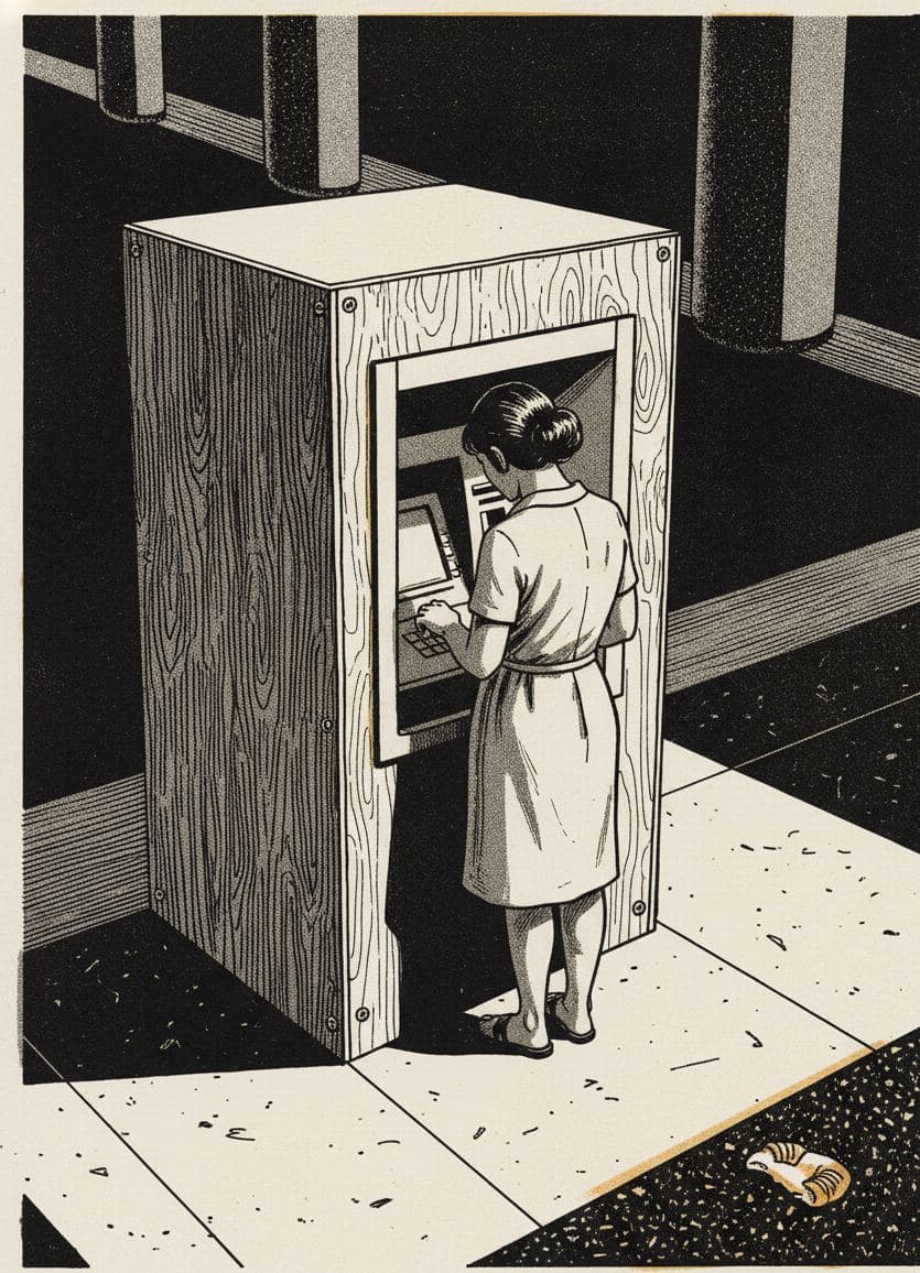 Cash Machine in the Corner — Hilda Prosser · MODULAR one-of-a-kind original