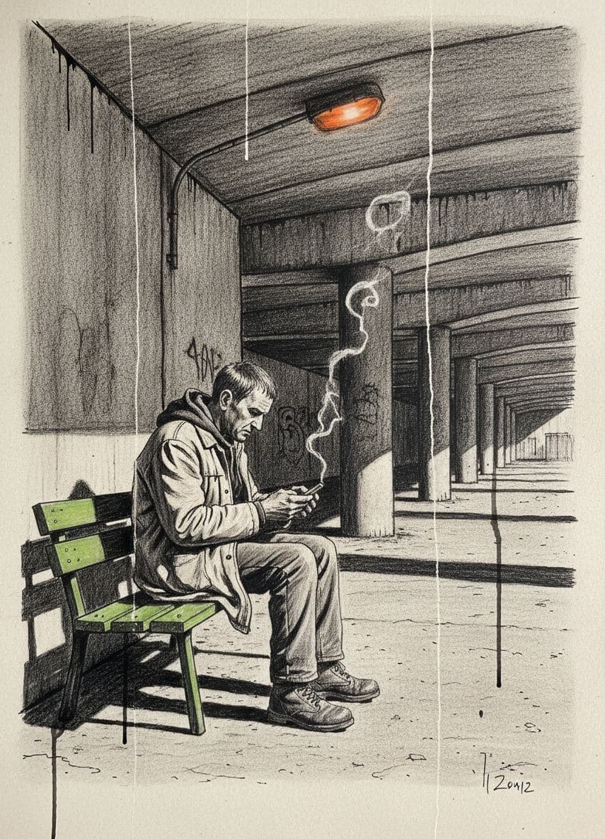 Chris Draws on the Cigarette — Stefan Tannhäuser · MODULAR one-of-a-kind original