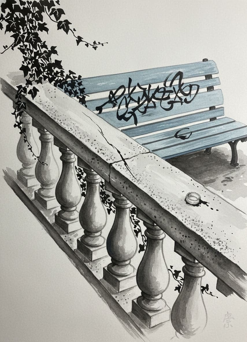 City Park with a Missing Spindle — Agnete Holm · MODULAR one-of-a-kind original