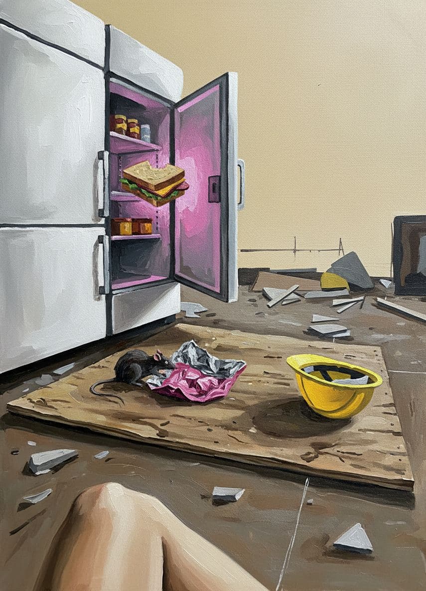 Construction Site with a Half-Eaten Sandwich — Saskia Vandenberg · MODULAR one-of-a-kind original