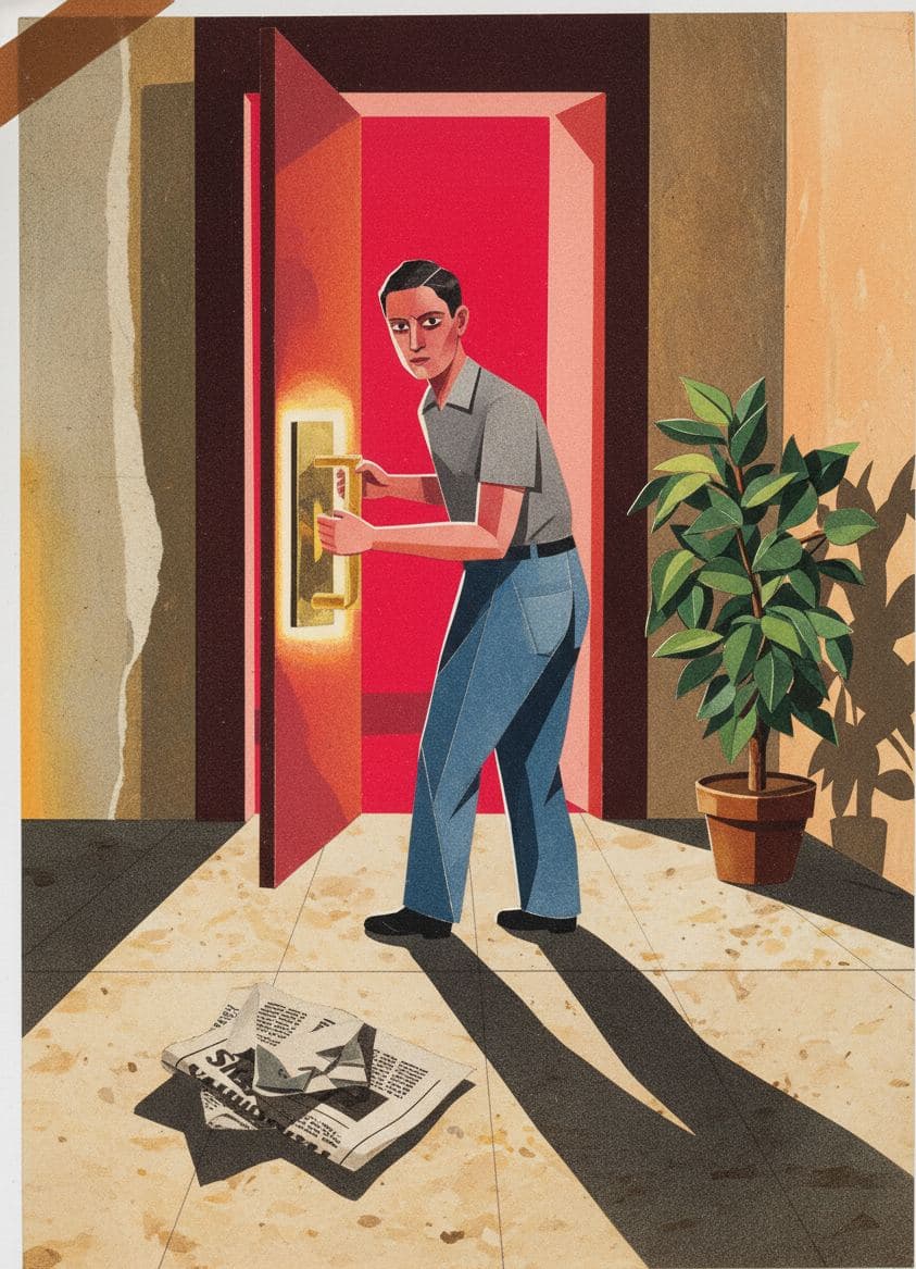 Custodian Cleans the Handle — Irmela Bechmann · MODULAR one-of-a-kind original