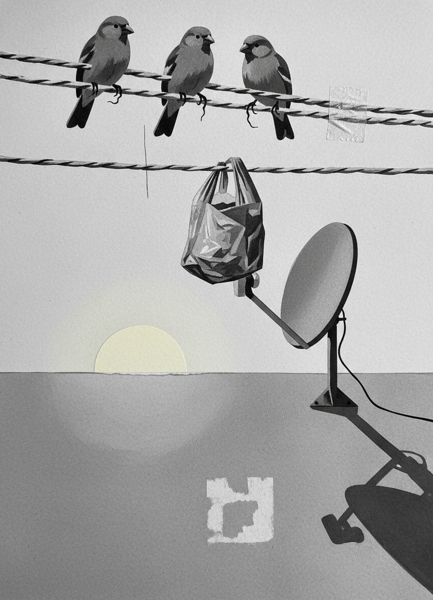 Early Morning Perch — Irmela Bechmann · MODULAR one-of-a-kind original