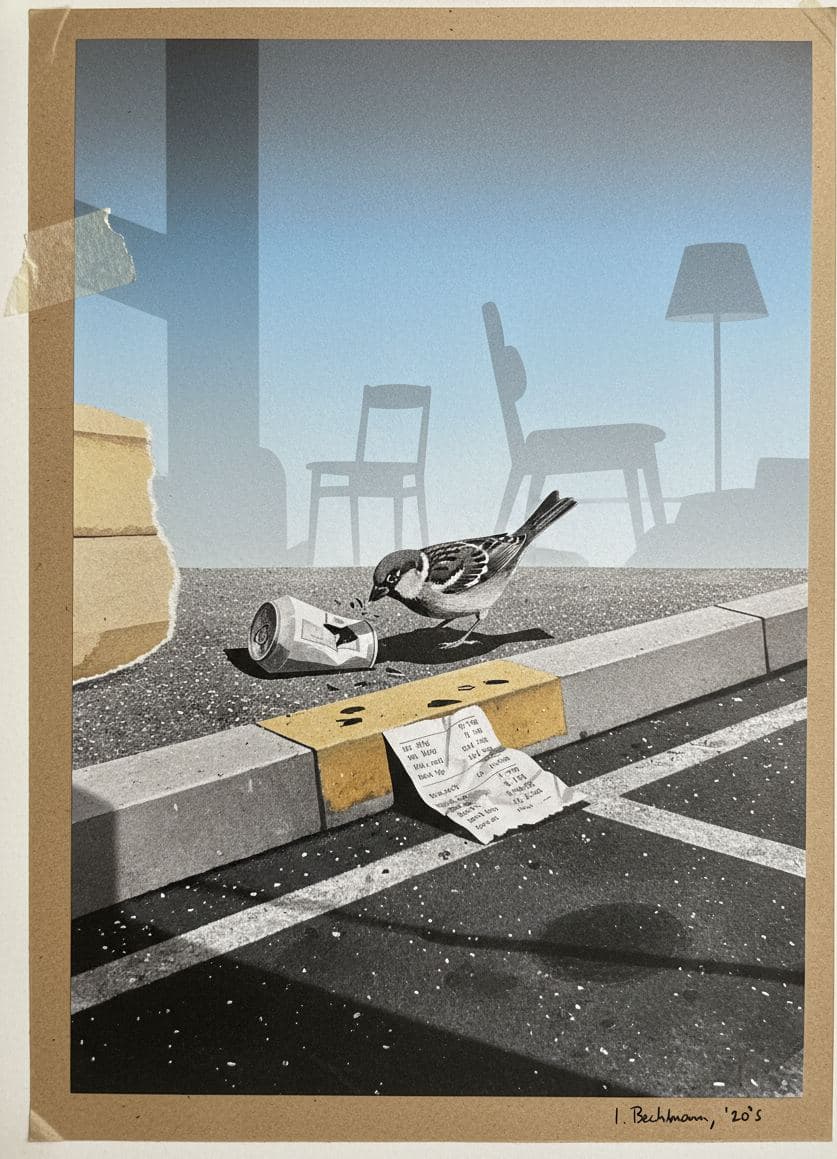 fading light, forgotten curb — Irmela Bechmann · MODULAR one-of-a-kind original