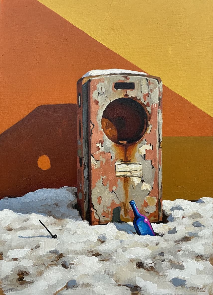 Finding a Bottle Under Snow — Saskia Vandenberg · MODULAR one-of-a-kind original