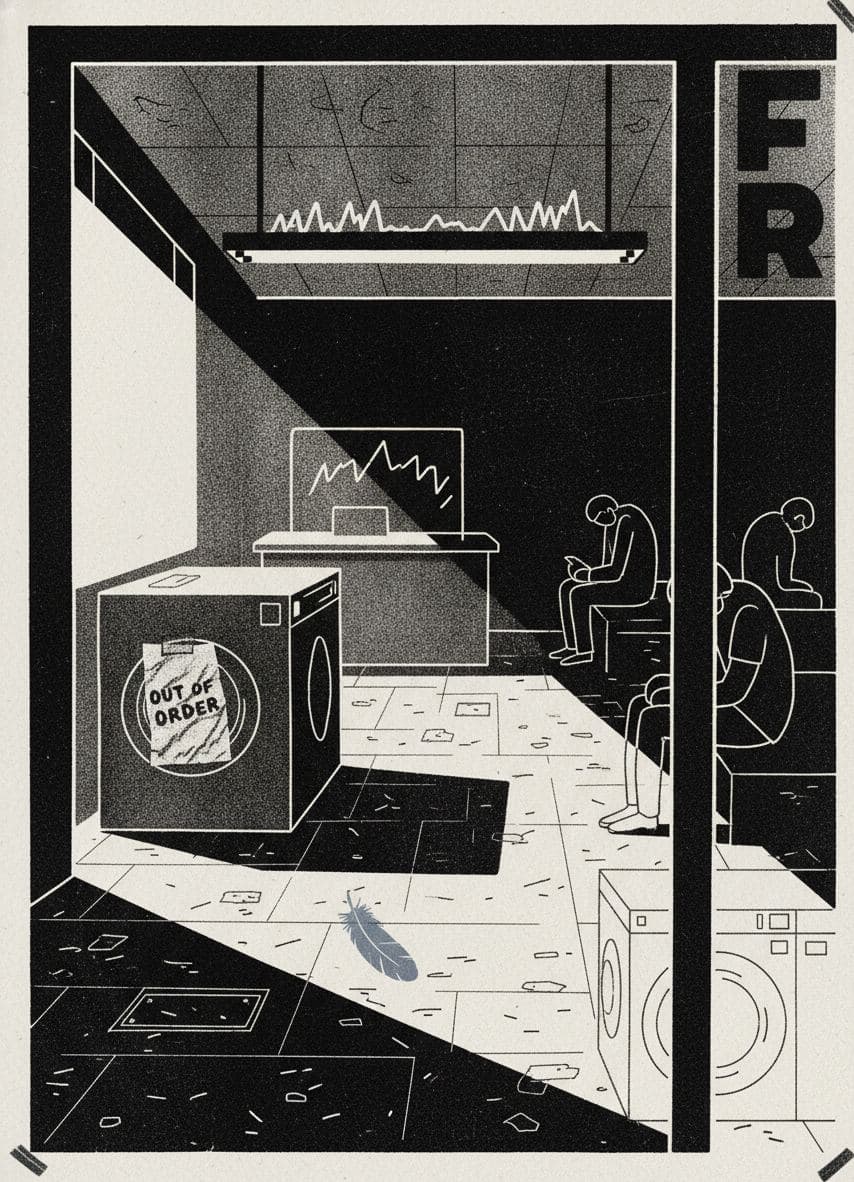 Fluorescent Tube in the Laundromat — Hilda Prosser · MODULAR one-of-a-kind original