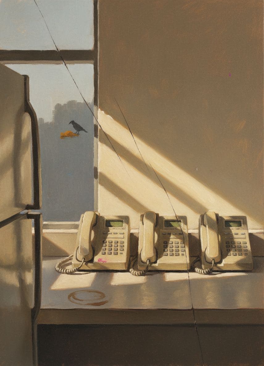 Four Phones and a Coffee Ring — Viktor Eklund · MODULAR one-of-a-kind original