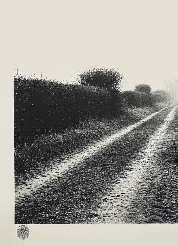 golden tractor in sunday mist — Anya Pietrowski · MODULAR one-of-a-kind original