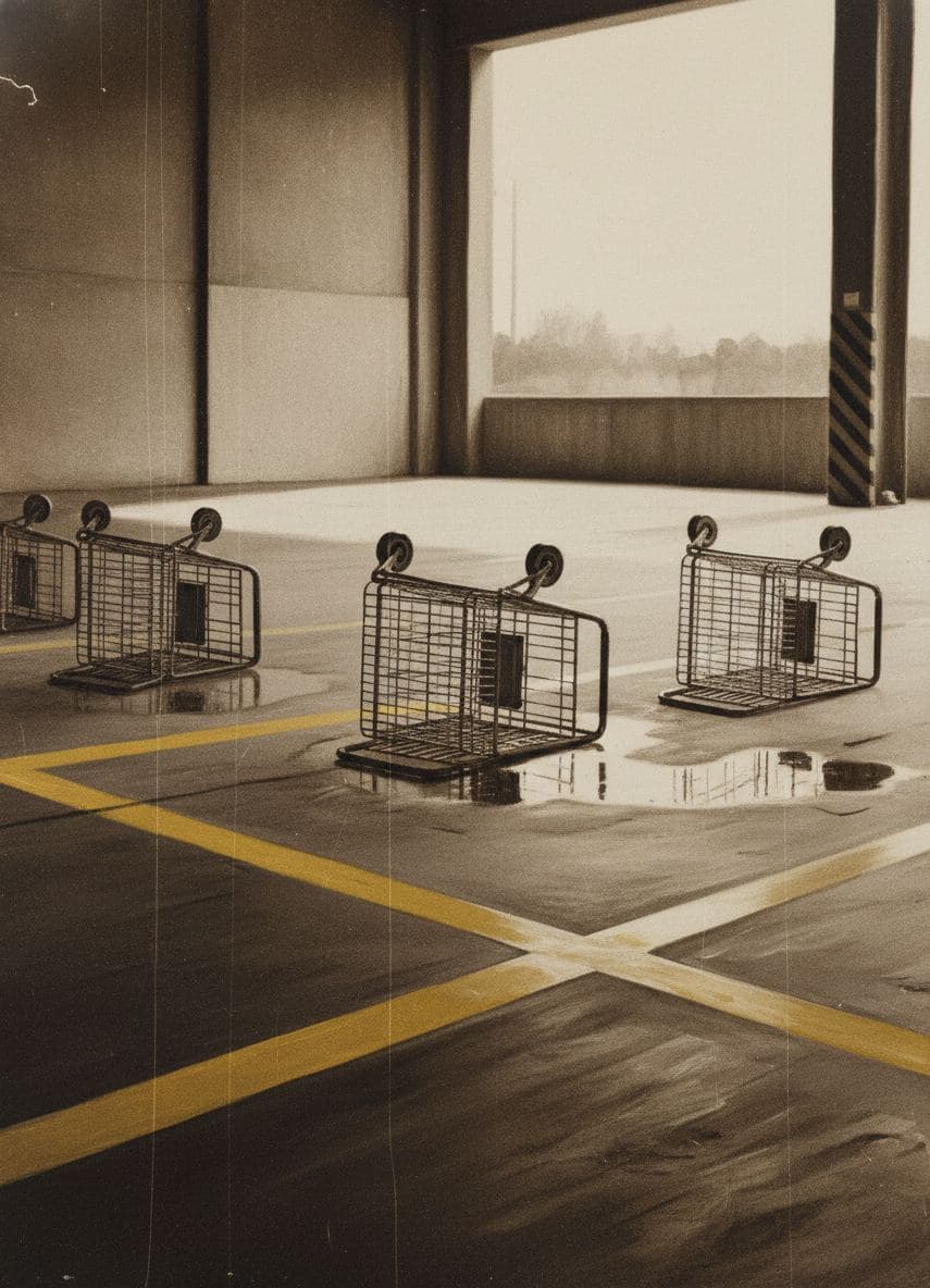 Grocery Carts on the Dock — Stefan Tannhäuser · MODULAR one-of-a-kind original