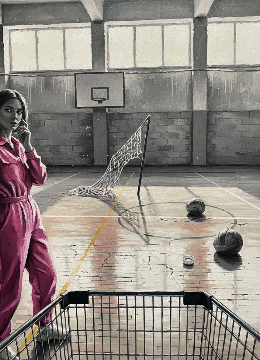 Gymnasium with Two Flat Balls — Stefan Tannhäuser · MODULAR one-of-a-kind original