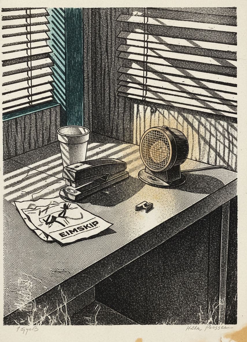 harbour's hum, a quiet pause — Hilda Prosser · MODULAR one-of-a-kind original