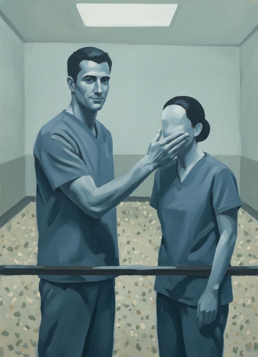 Hospital Corridor with a Stain — Saskia Vandenberg · MODULAR one-of-a-kind original