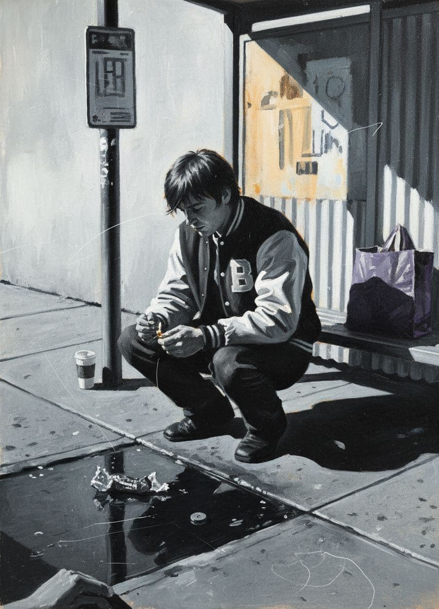 Jamie Holding the Lighter — Stefan Tannhäuser · MODULAR one-of-a-kind original