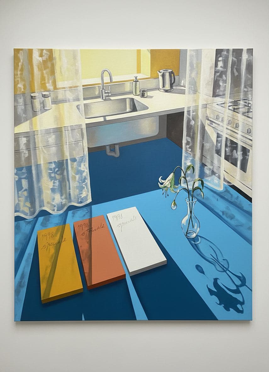 Kitchen with Wilting Lily — Saskia Vandenberg · MODULAR one-of-a-kind original