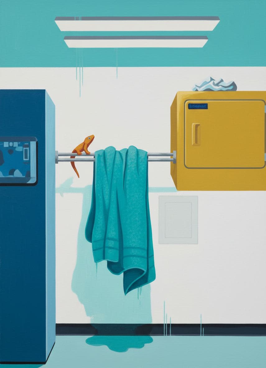 Laundry Room with a Lizard — Saskia Vandenberg · MODULAR one-of-a-kind original