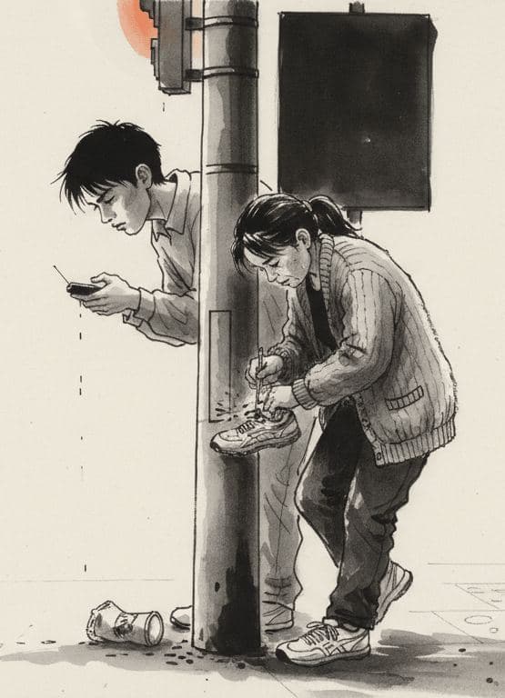 Lena Scraping Her Shoe — Matteo Iannelli · MODULAR one-of-a-kind original