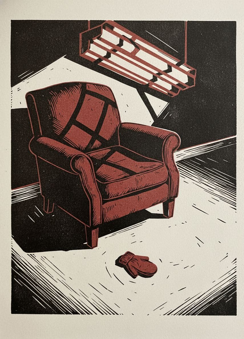 Library Armchair Under Fluorescent — Yuko Shimizu-Tachibana · MODULAR one-of-a-kind original