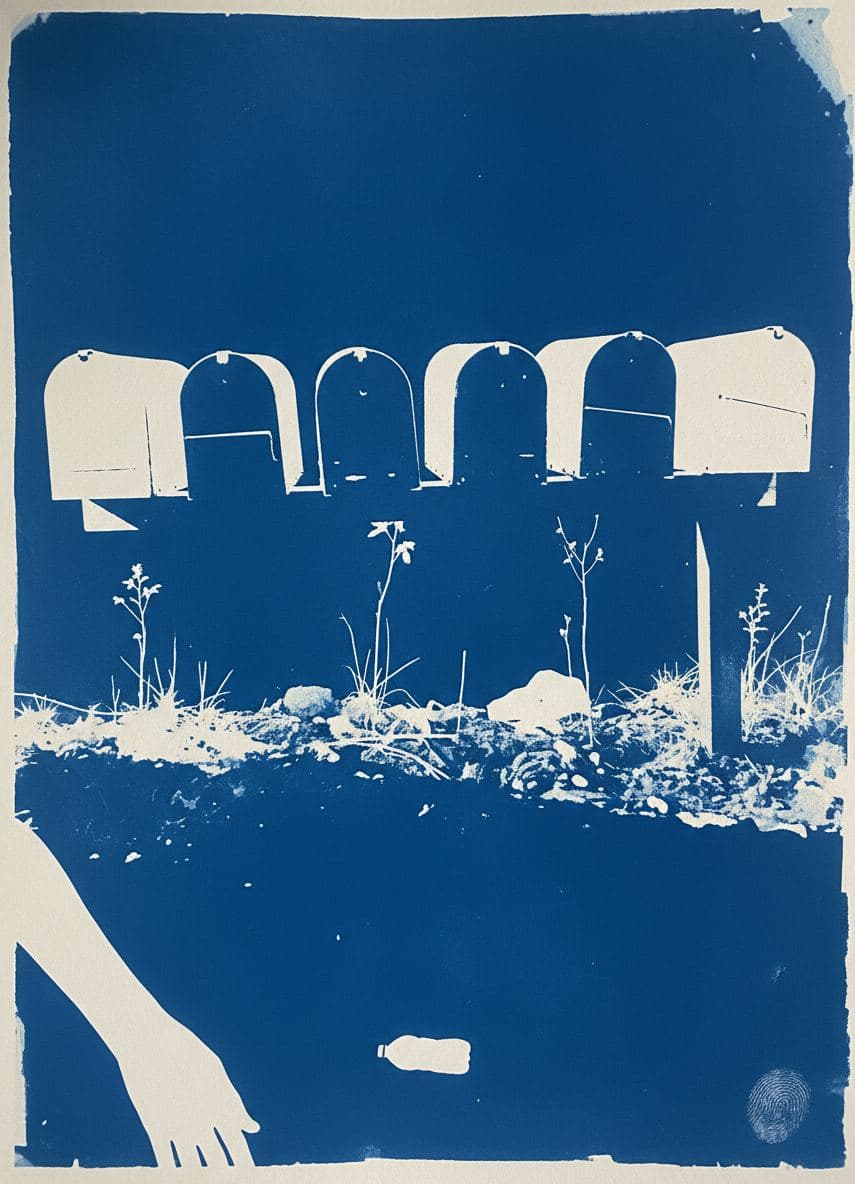 Mailboxes in a Cleared Park — Stefan Tannhäuser · MODULAR one-of-a-kind original