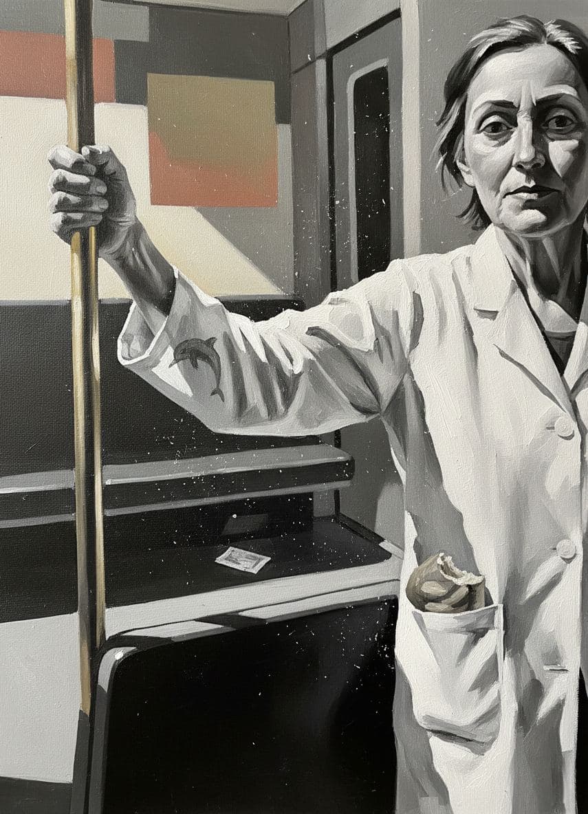 Maria Gripping the Handrail — Viktor Eklund · MODULAR one-of-a-kind original