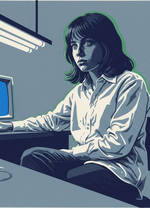 Melissa Staring at the Screen — Hilda Prosser · MODULAR one-of-a-kind original