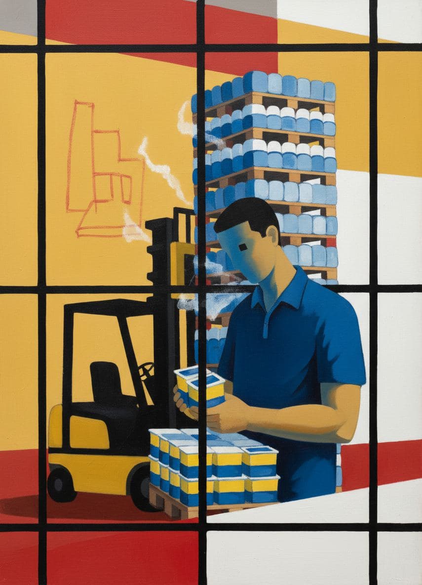 monday rhythm, between deliveries — Viktor Eklund · MODULAR one-of-a-kind original