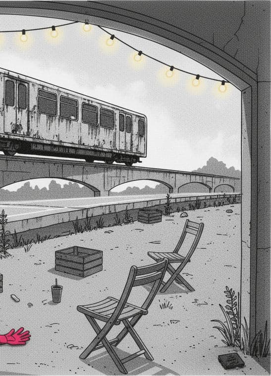 Monorail Over Zucchini — Hilda Prosser · MODULAR one-of-a-kind original