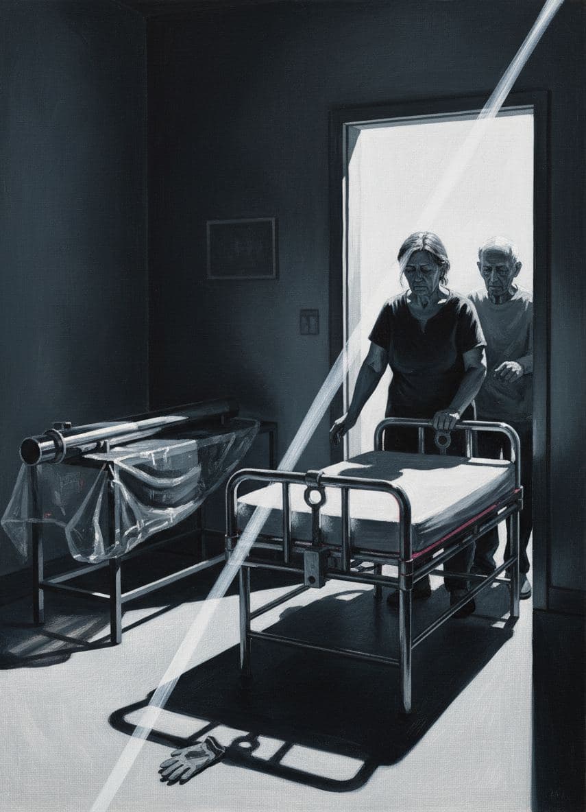 Morgue Prep Table and Magenta Curtain — Viktor Eklund · MODULAR one-of-a-kind original