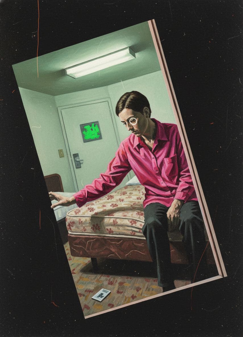 Motel Room with a Scratched Door — Stefan Tannhäuser · MODULAR one-of-a-kind original