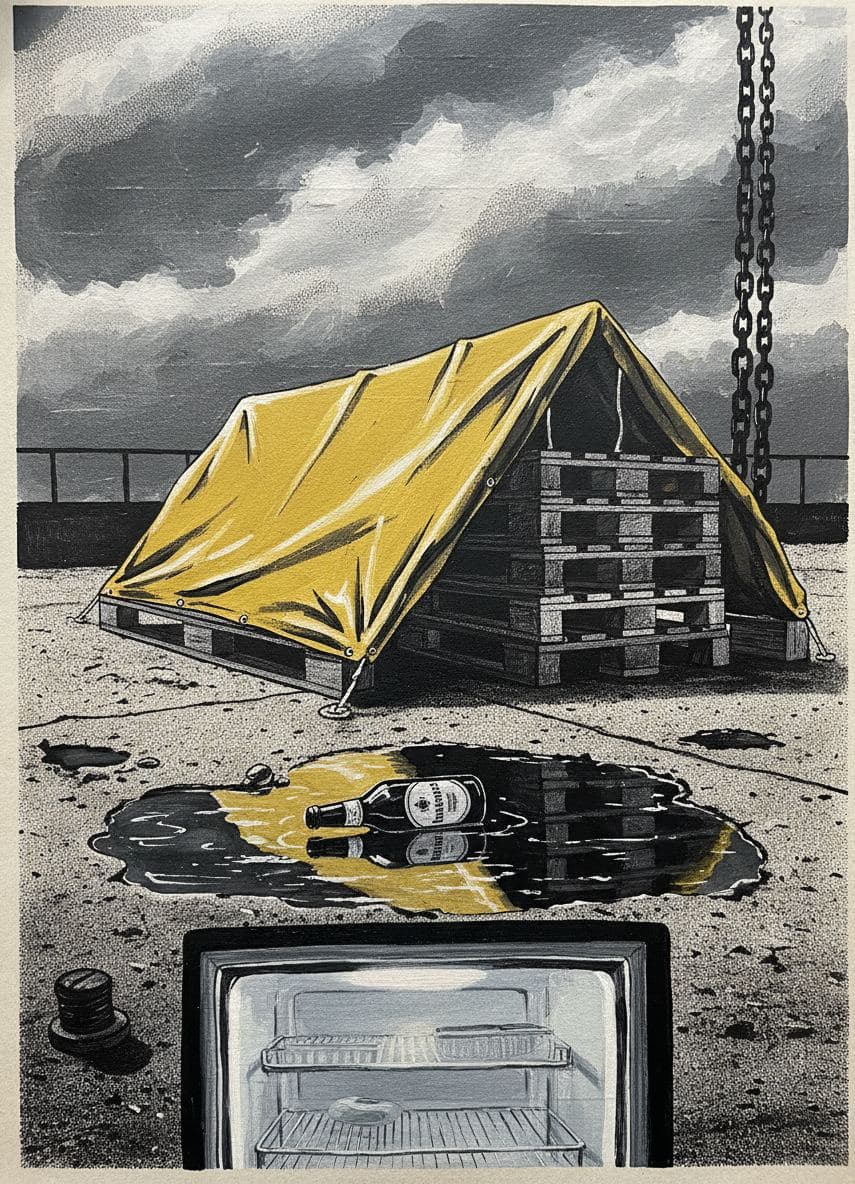Niehl Secures the Tarp — Stefan Tannhäuser · MODULAR one-of-a-kind original