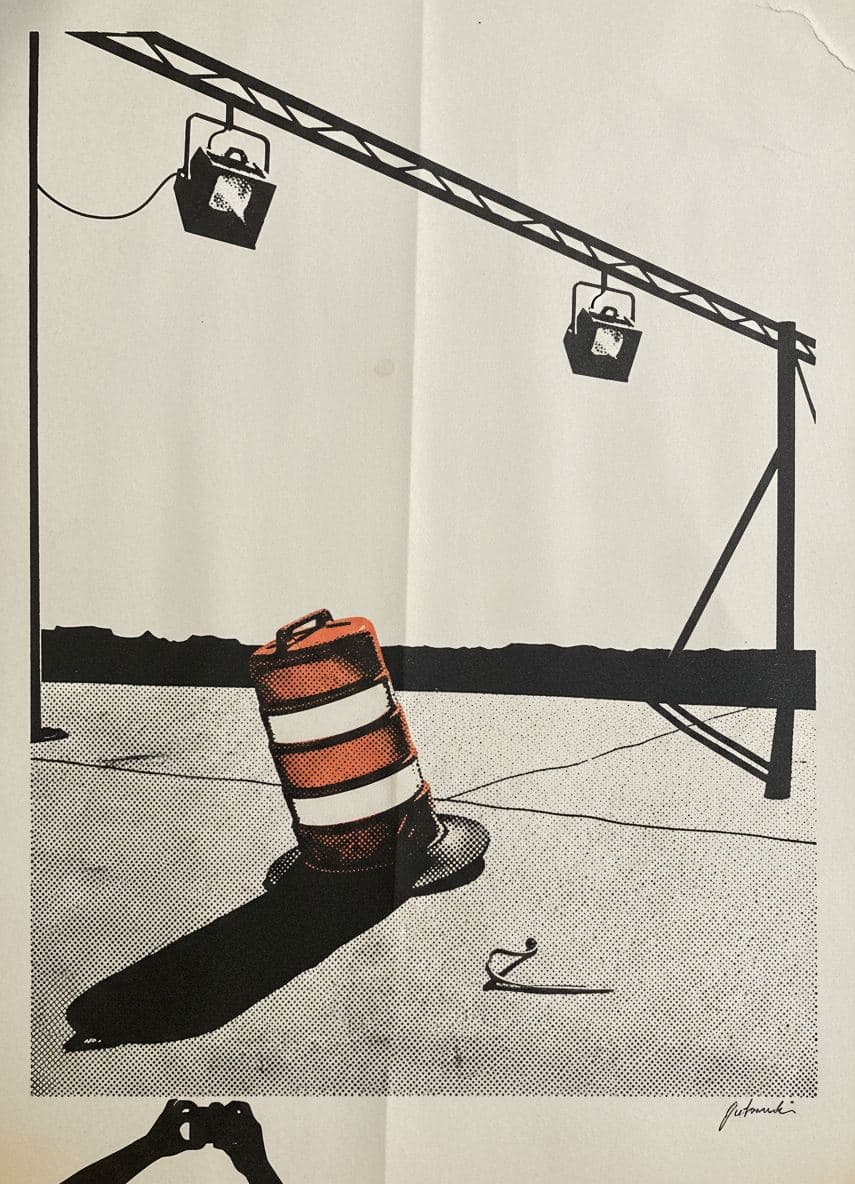Orange Barrel on New Concrete — Anya Pietrowski · MODULAR one-of-a-kind original