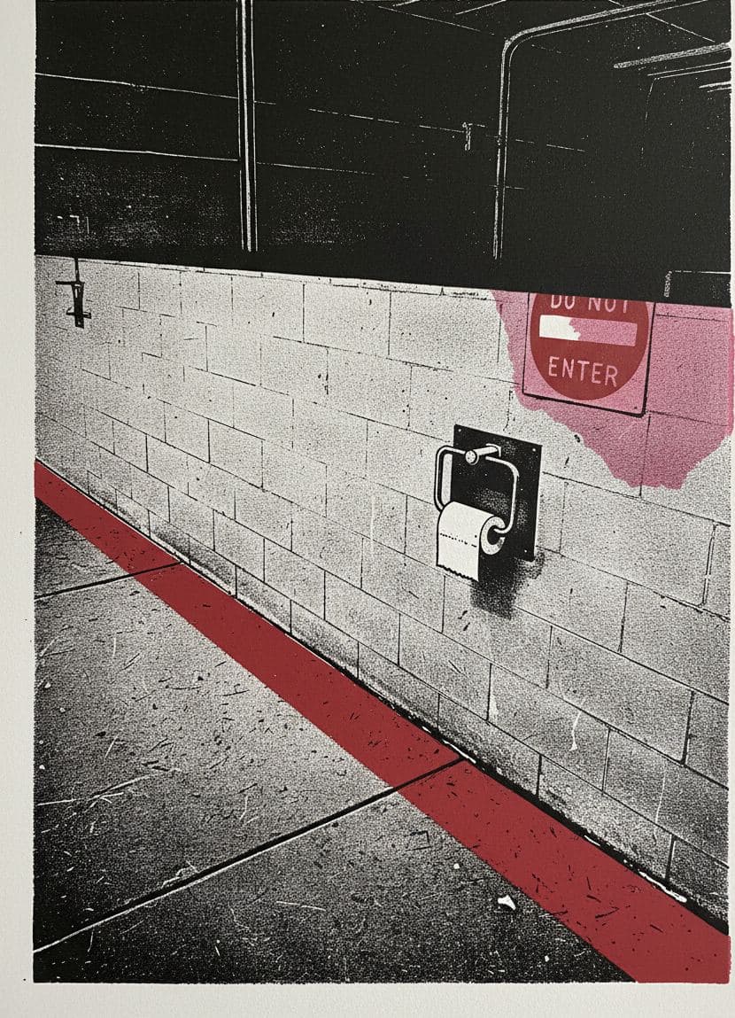 Painting the Floor Stripe — Anya Pietrowski · MODULAR one-of-a-kind original
