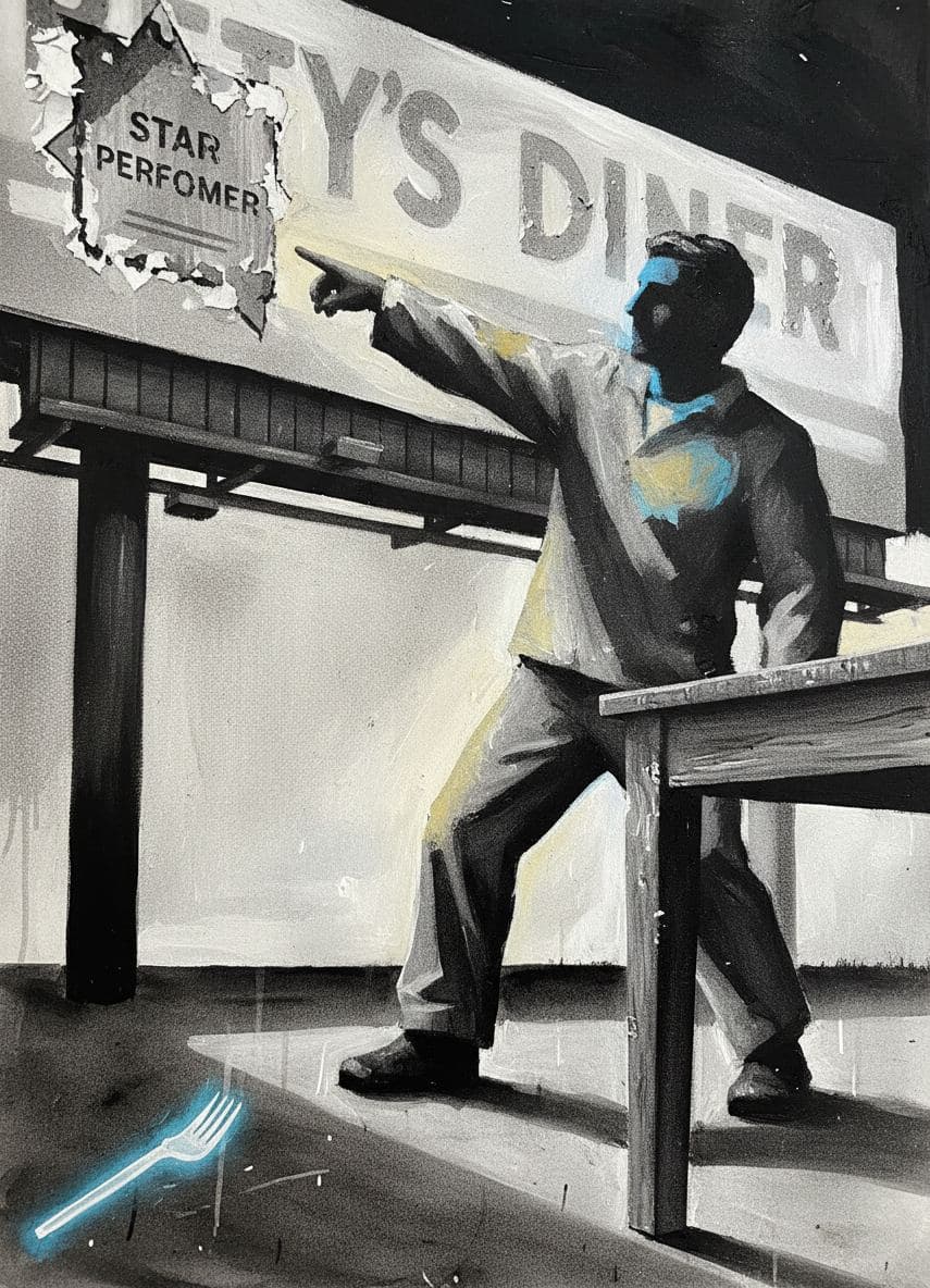 Pointing at the Forgotten Plaque — Stefan Tannhäuser · MODULAR one-of-a-kind original