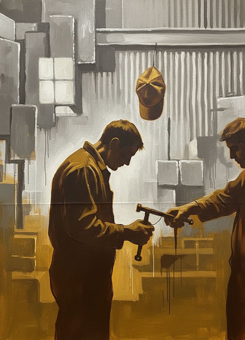 Portree's Tuesday oil & steel — Stefan Tannhäuser · MODULAR one-of-a-kind original