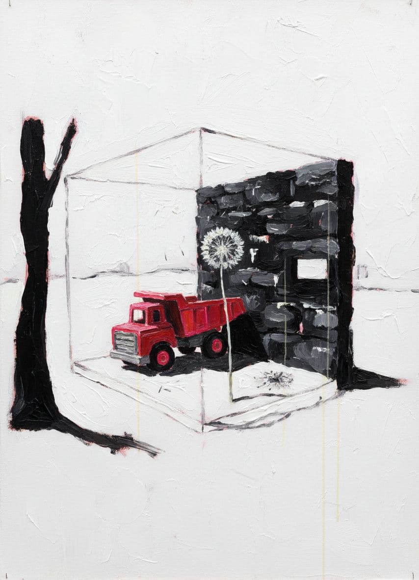 Propping Up a Red Truck — Viktor Eklund · MODULAR one-of-a-kind original