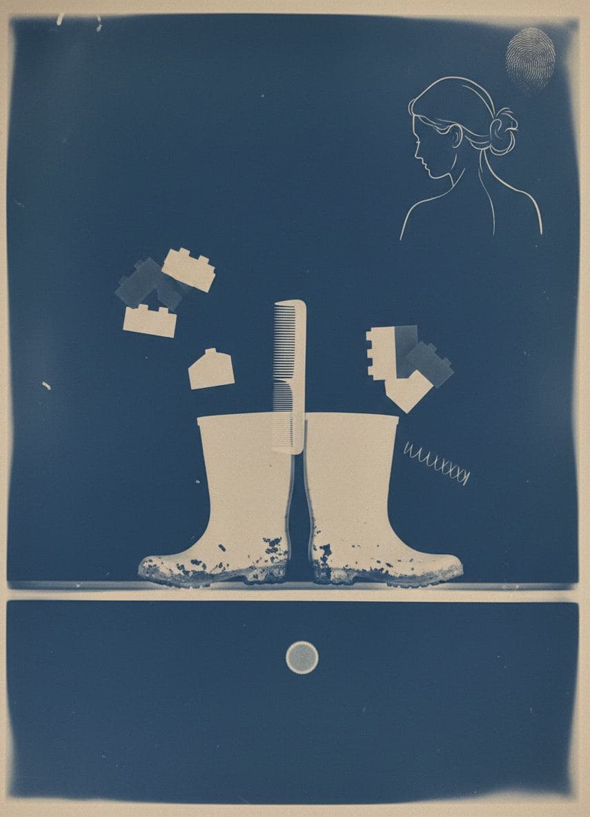 Red Boots by the Baseboard — Stefan Tannhäuser · MODULAR one-of-a-kind original