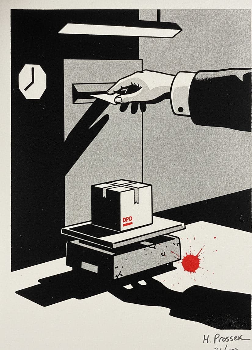 Sabine Mailing the Letter — Hilda Prosser · MODULAR one-of-a-kind original