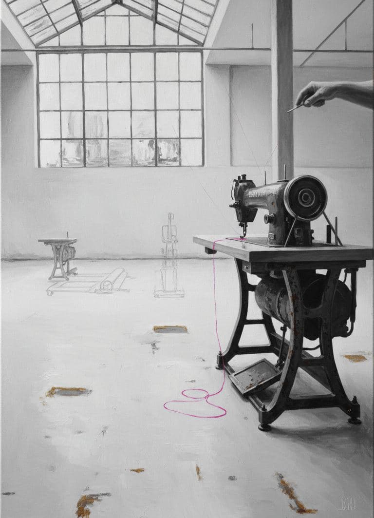 Sewing Machine on Linoleum — Saskia Vandenberg · MODULAR one-of-a-kind original